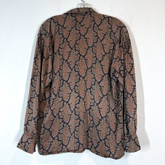 Vintage Escada Silk Blouse Top Paisley Print - Picture 2 of 11